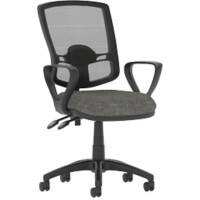 dynamic Eclipse Office Chair Permanent Contact Fixed Armrest Charcoal 120 kg KC0316 600 x 600 x 970 mm