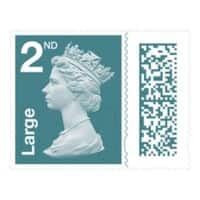 Royal Mail Postage Stamps 2nd Class Large Letter UK Self Adhesive Pack of 4