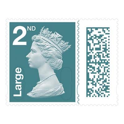 Royal Mail Postage Stamps 2nd Class Large Letter UK Self Adhesive Pack of 4