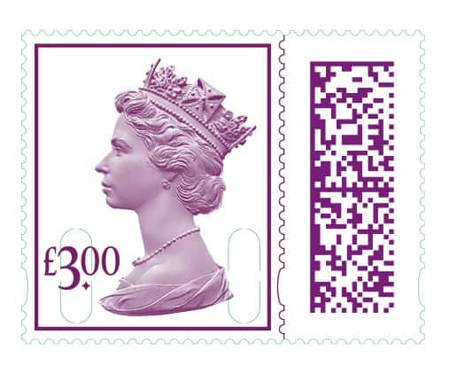 Royal Mail Postage Stamps £3.00 UK Self Adhesive Pack of 25