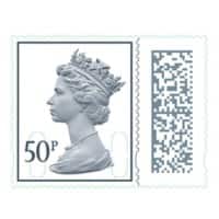 Royal Mail Postage Stamps 50P UK Self Adhesive Pack of 25