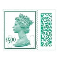 Royal Mail Postage Stamps £5.00 UK Self Adhesive Pack of 25