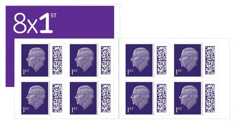 Royal mail postage stamps 1st class uk self adhesive pack of 8