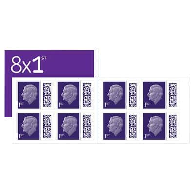 Royal Mail Postage Stamps 1st Class UK Self Adhesive Pack of 8