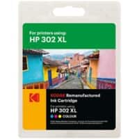 Kodak 302XL Compatible with HP Ink Cartridge F6U67AE Cyan, Magenta, Yellow 18 ml