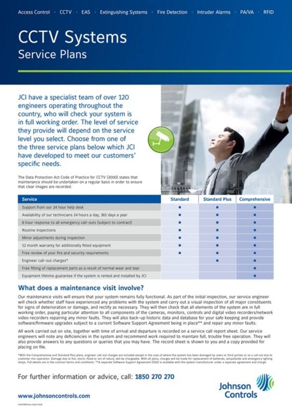 Service Plan JCI010IRE