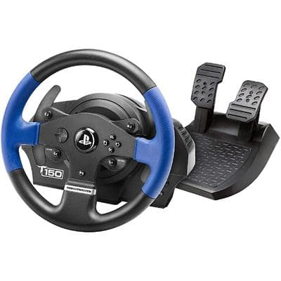 THRUSTMASTER T150 Force Feedback Ergonomic Racing Wheel for PS4 and PC Black, Blue
