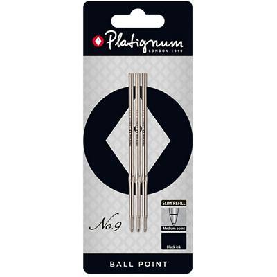 Snopake Ballpoint Pen Refill 50157 Black Pack of 3
