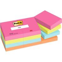 Post-it Notes Colour Notes 51 x 51 mm Blue, Green, Orange, Pink  Plain 12 Pads of 100 Sheets