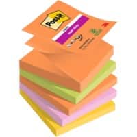 Post-it Sticky Z-Notes Boost Assorted 90 Sheets Pack of 5