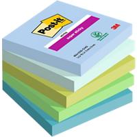 Post-it Super Sticky Notes Oasis 76 x 76 mm Assorted 90 Sheets Pack of 5