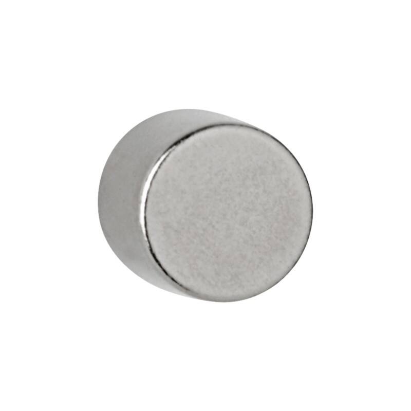 Maul Neodymium Magnets Silver 2.8 kg Bearing Capacity 8 x 8 mm 10 Pieces