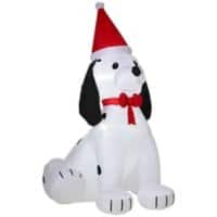 Homcom Christmas Santa Inflatable Red, Black, White