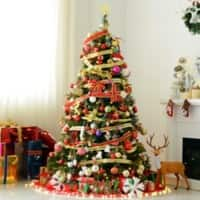 Homcom Artificial Christmas Tree Green 18 x 10 cm