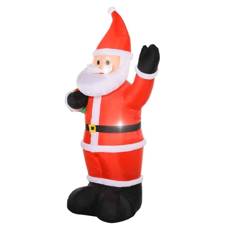 Homcom Christmas Santa Inflatable Multicolour 100 x 240 cm