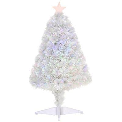 Homcom Artificial Christmas Tree White 44.4 x 80 cm