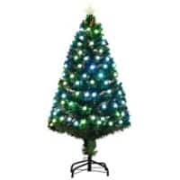 Homcom Artificial Christmas Tree Green  with Led Lights 122 cm