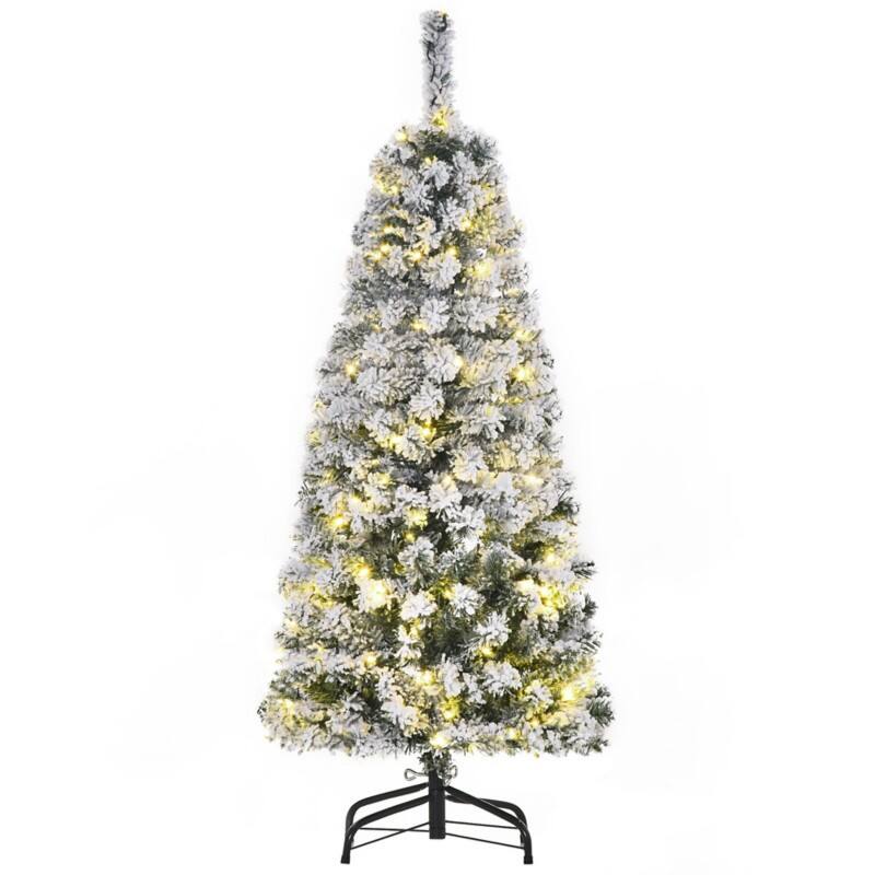 Homcom Artificial Christmas Tree Green with Snow