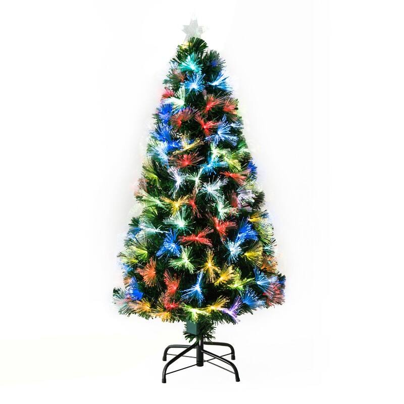 Homcom Artificial Christmas Tree Green 66.6 x 120 cm
