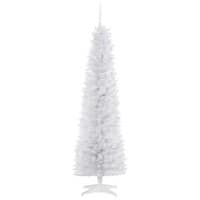 Homcom Artificial Christmas Tree White 55.5 x 180 cm