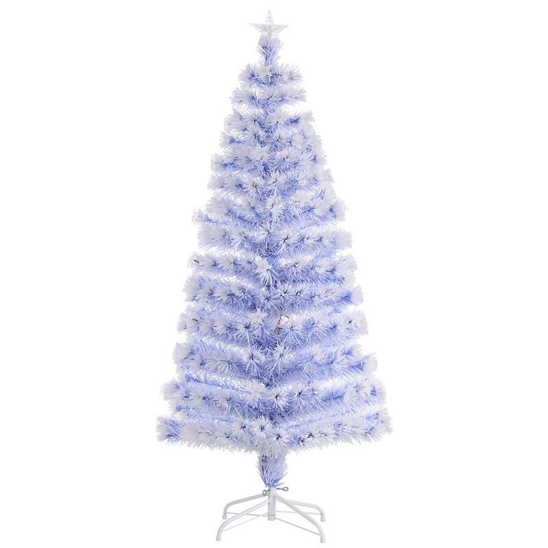 Homcom Artificial Christmas Tree Blue, White 64 x 150 cm