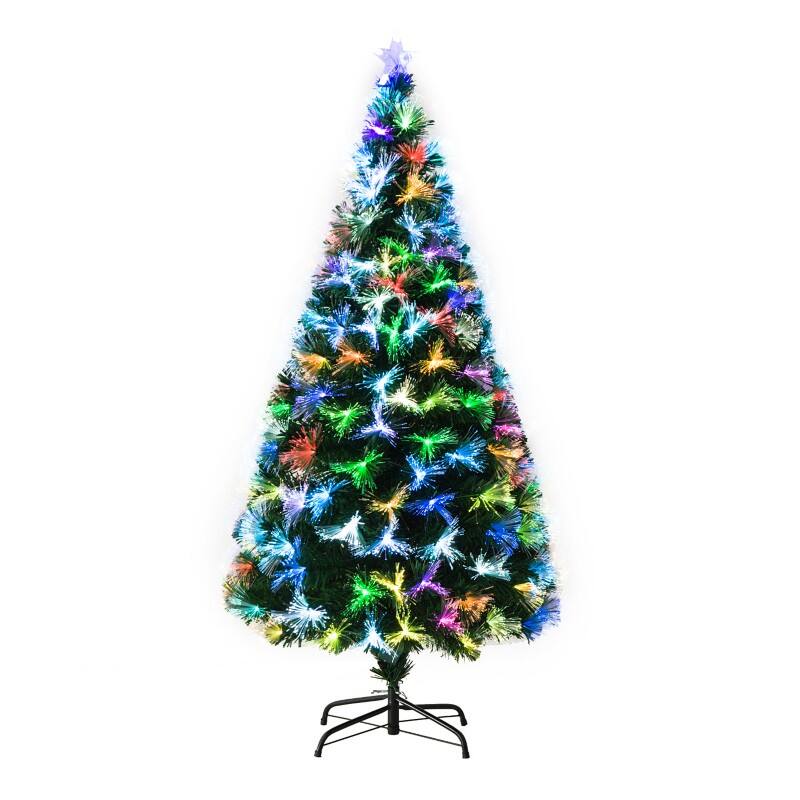 Homcom Artificial Christmas Tree Green 74.4 x 150 cm