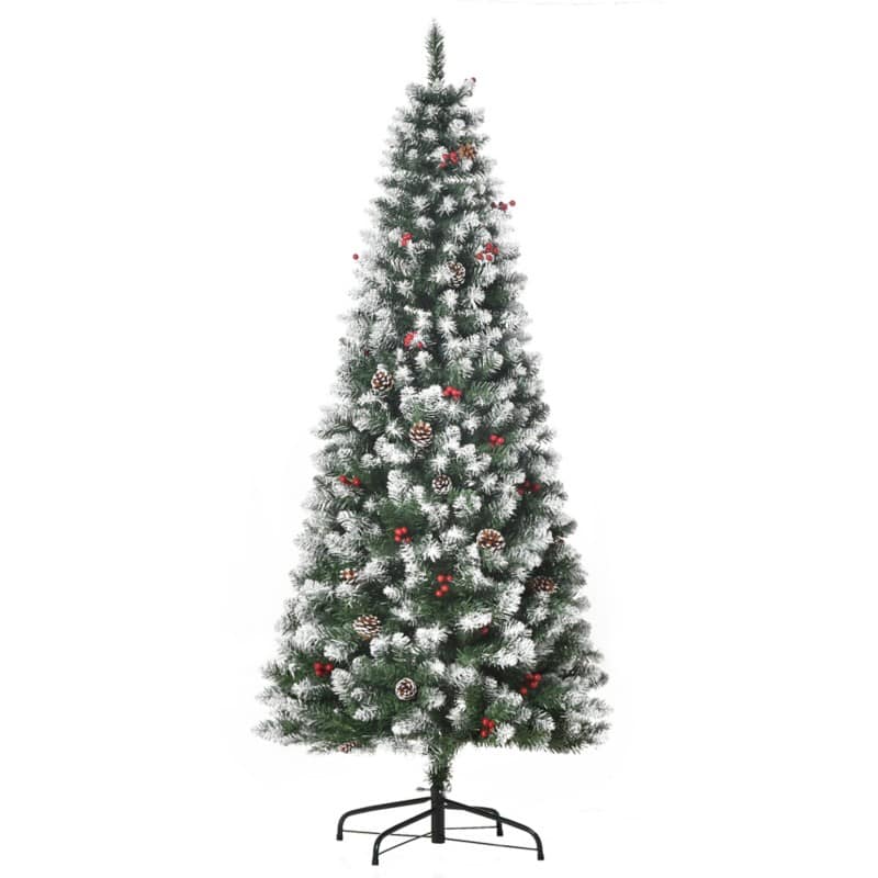 Homcom Artificial Christmas Tree Green with Pinecone Berries