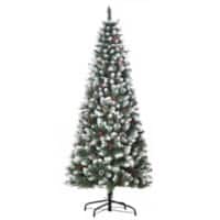 Homcom Artificial Christmas Tree Green with Pinecone Berries