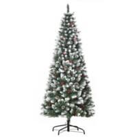 Homcom Artificial Christmas Tree Green with Pinecone Berries