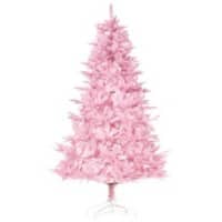 Homcom Artificial Christmas Tree Pink 90 x 180 cm