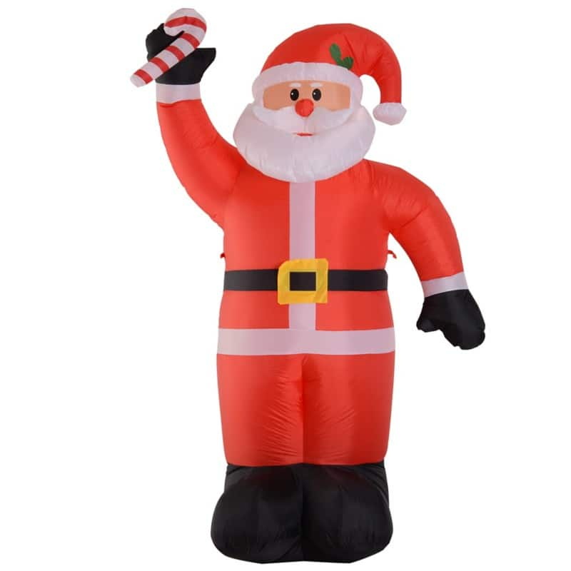 Homcom Christmas Santa Claus Inflatable Red 90 x 240 cm