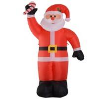 Homcom Christmas Santa Claus Inflatable Red 90 x 240 cm