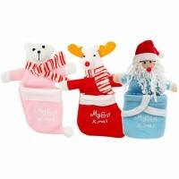 EDCO Christmas Decoration 78430 Red, Pink or Blue 20 (W) x 10 (D) x 1 (H) cm
