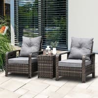 OutSunny Outdoor Furniture Bistro Set Grey