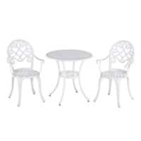 OutSunny Outdoor Furniture Bistro Set White