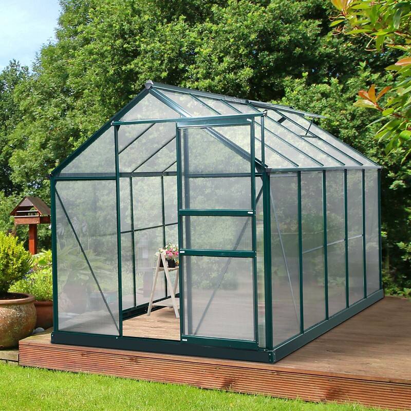 OutSunny Greenhouse 19 x 31.2 x 20.1 cm Aluminium Alloy, Polycarbonate Dark Green