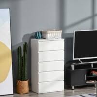 HOMCOM Drawers Particle Board White 3.3 x 5.5 x 10 cm