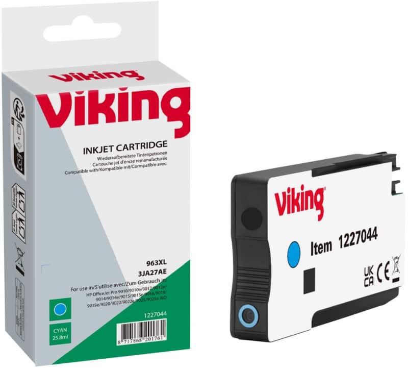 Viking 963XL Compatible HP Ink Cartridge HP3JA27AE Cyan