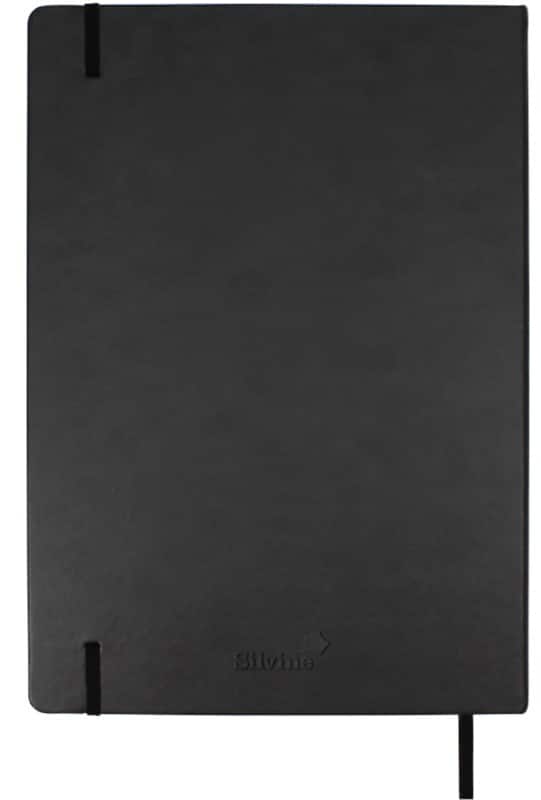 Silvine Executive Notebook A4 Ruled Twin Wire board Hardback Black 80 Sheets