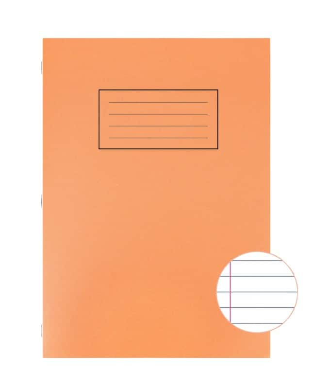 Silvine Exercise Book A4 Ruled Twin Wire Side Bound Manila Cardboard Hardback Blue  40 Sheets Pack of 10