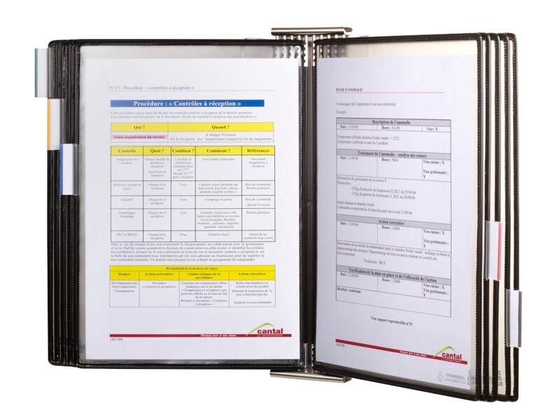 Djois Tarifold Display Panel System 10 Panels A4 Wall Mounted PVC (Polyvinyl Chloride) Black