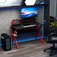 HOMCOM Gaming Desk Red 660 x 940 mm
