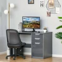 HOMCOM Desk with Shelves Grey 600 x 760 mm