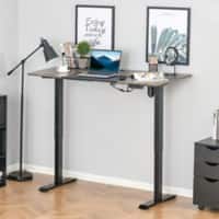 Vinsetto Electronically Height Adjustable Standing Desk Teak Metal, Particle Board 1,400 x 700 x 1,160 mm