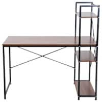 HOMCOM Computer Desk Metal, Particle Board Black 640 x 1,210 mm