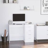 HOMCOM Desk with Shelves White 400 x 720 mm
