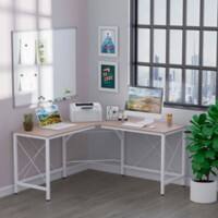 HOMCOM L Shaped Desk White 1,500 x 760 mm