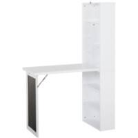 HOMCOM Desk with Shelves White 510 x 1,530 mm