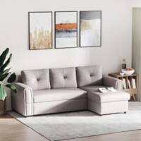 HOMCOM Sofa Bed Grey 1,410 x 850 mm