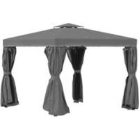 OutSunny Gazebo Outdoor 2.96 (W) x 2.65 (H) m Aluminum, Metal, Polyester Dark Grey